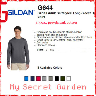 Gildan G644 Adult Softstyle 4.5 oz.Adult Men Long Sleeve T Shirt (Special Order)